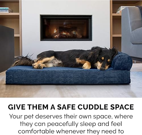 Miniatura 9 de Furhaven  Cama para perro. Sofá estilo tradicional terapéutico. Sofá cama de lujo de sala para mascotas con funda extraíble, para perros y gatos