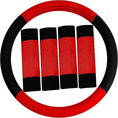 Miniatura 7 de FH GROUP FH-FB032114 fundas de asientos de automóvil de tela lisa exclusivas con funda de volante FH GROUP FH2033 y almohadillas de cinturón de