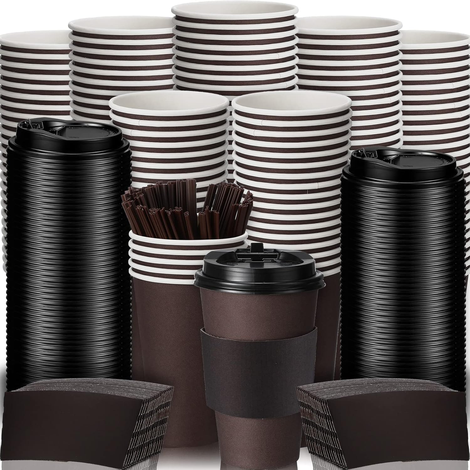 150 Pack Paper Coffee Cups Disposable Paper Party Cups Bulk