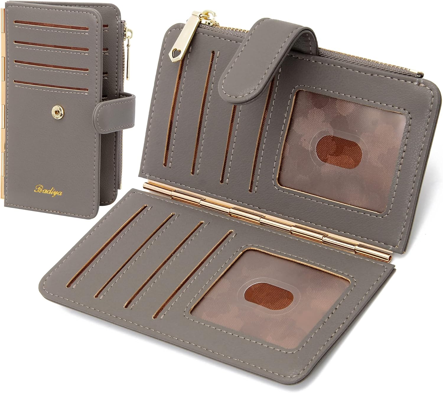 Badiya Credit Card Holder for Women RFID Blocking Slim Wallet Bifold