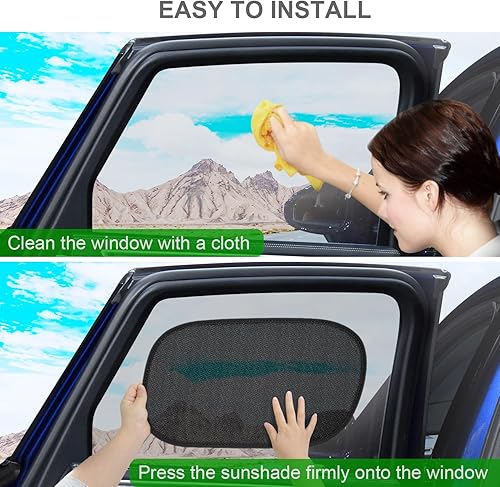 Miniatura 5 de Parasol universal para ventana de automóvil para bebé, paquete de 2 unidades, diseño de animales de dibujos animados, para automóvil, bebé,