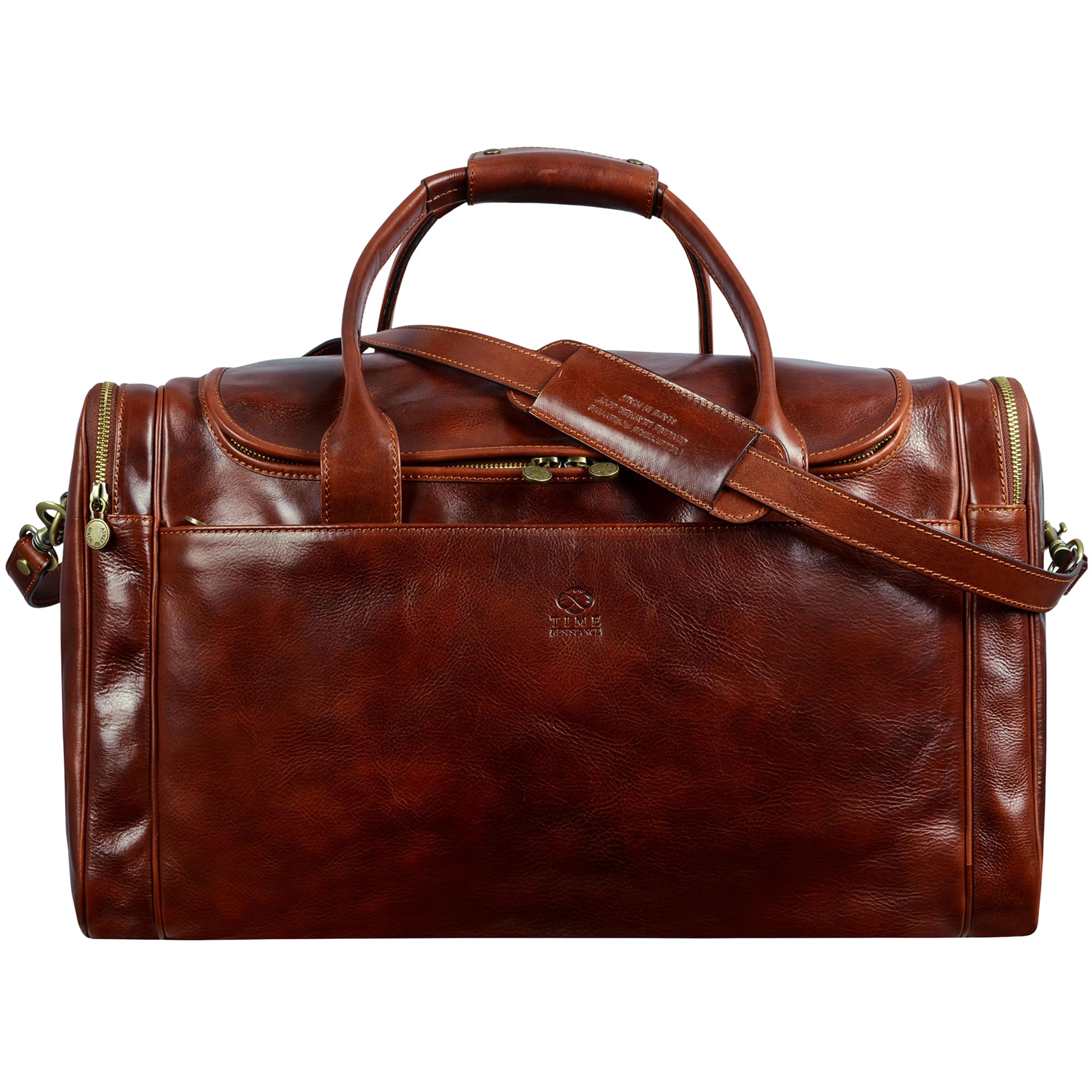 Time Resistance Leather Duffel Bag