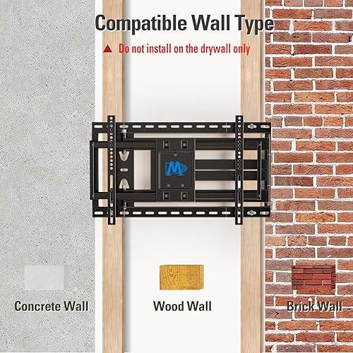 Miniatura 6 de Mounting Dream Soporte de pared para TV de brazo largo de 40 pulgadas y soporte para estante superior de TV, soporte de TV MD2285-XL para TV VESA de
