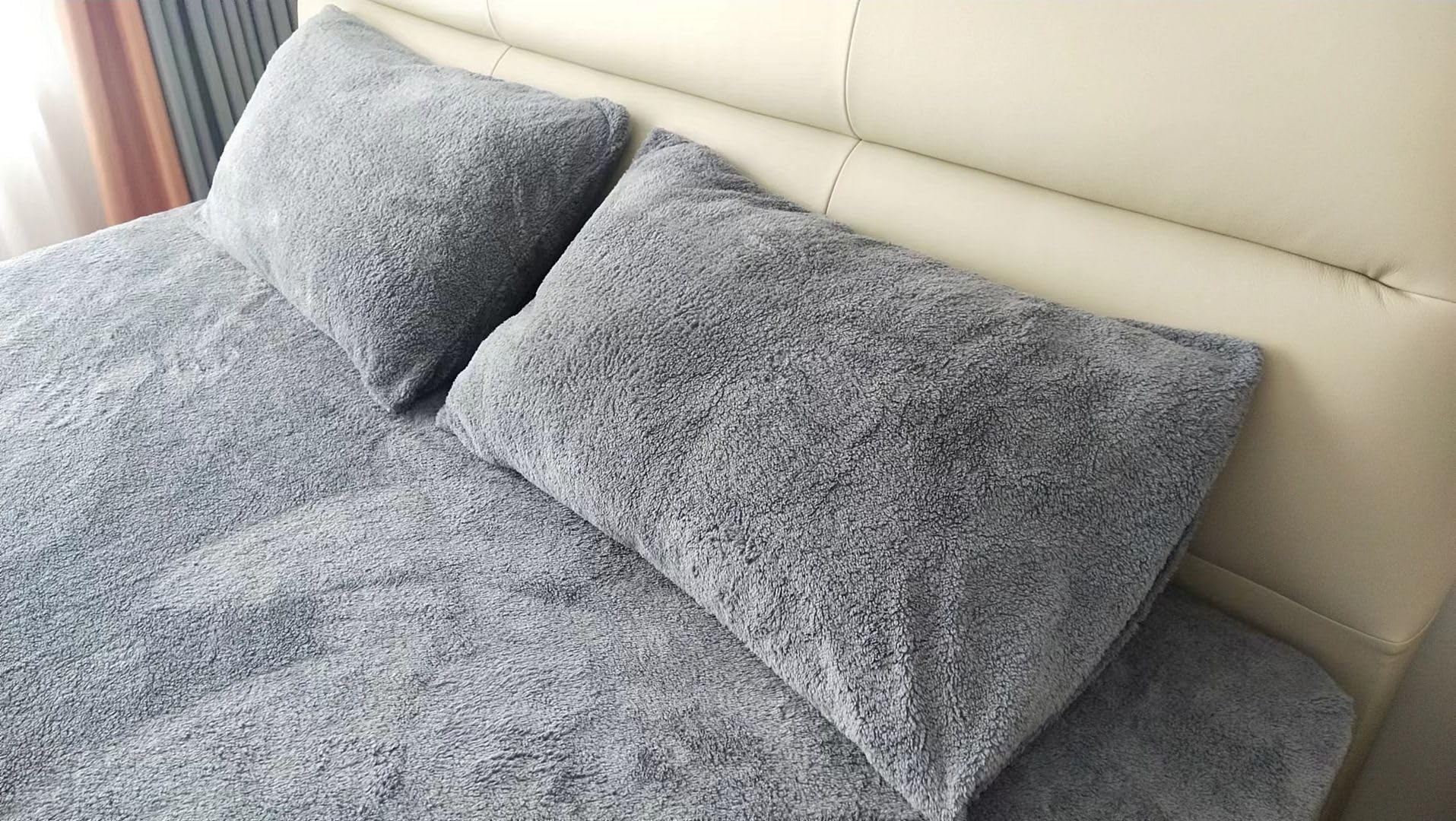 John Aird Teddy Fleece (Grey, Pair Of Pillowcases 50cm x 75cm) โ image 1