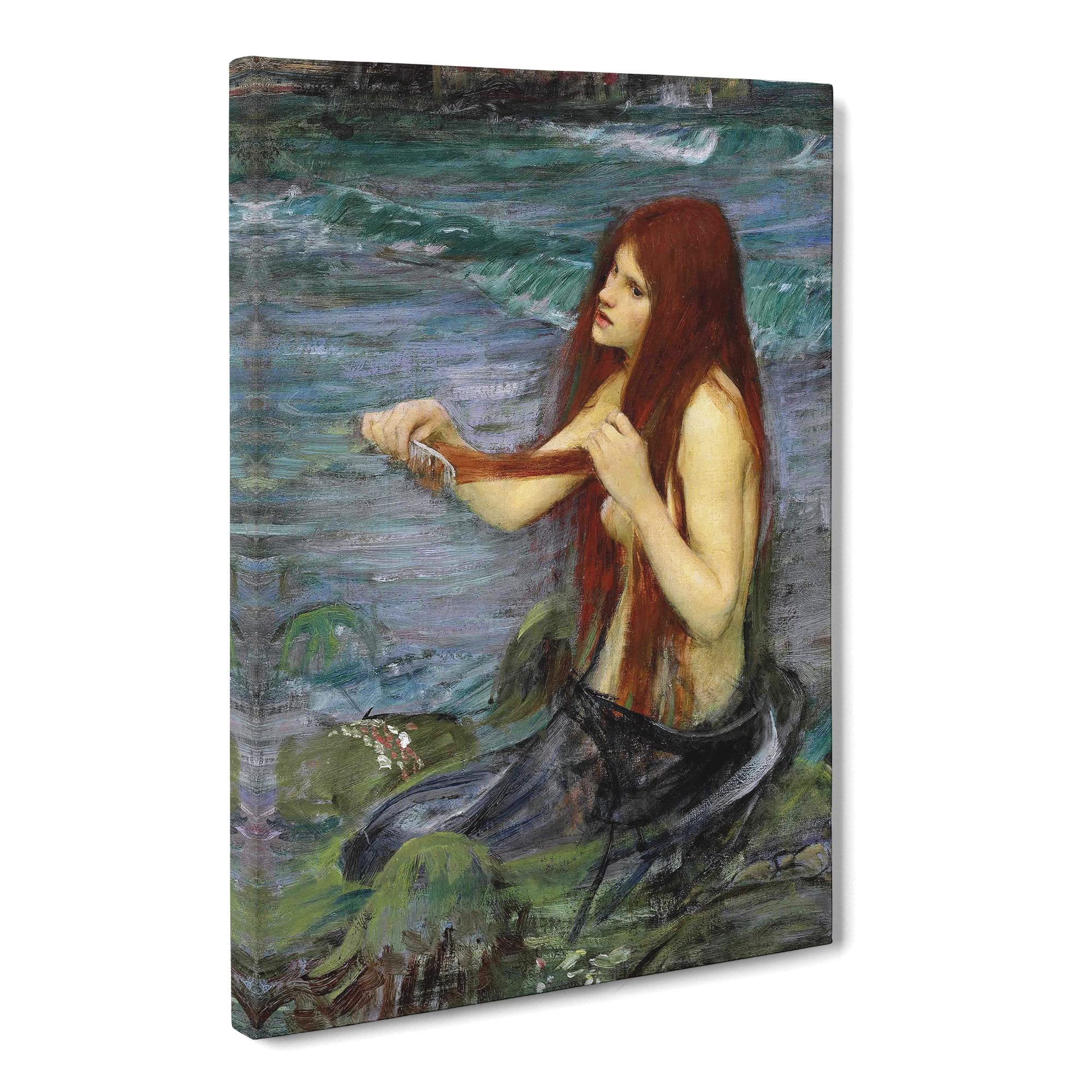 A Mermaid Vol.2 By John William Waterhouse Canvas Print, Mixed, 25L x 50W cm