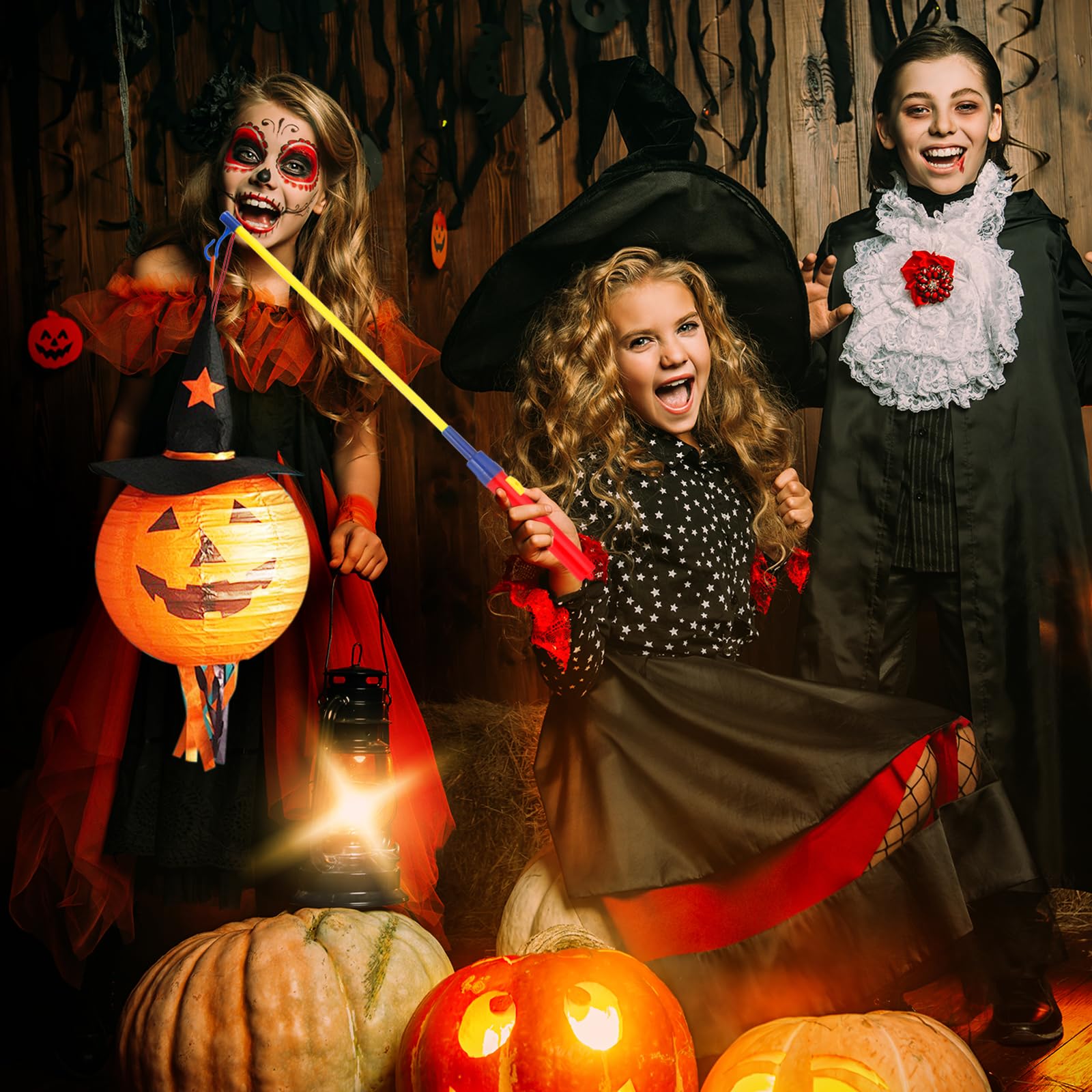 REDTRON 4 Bâtons De Lanterne LED, électrique, 50 Cm Pour Saint