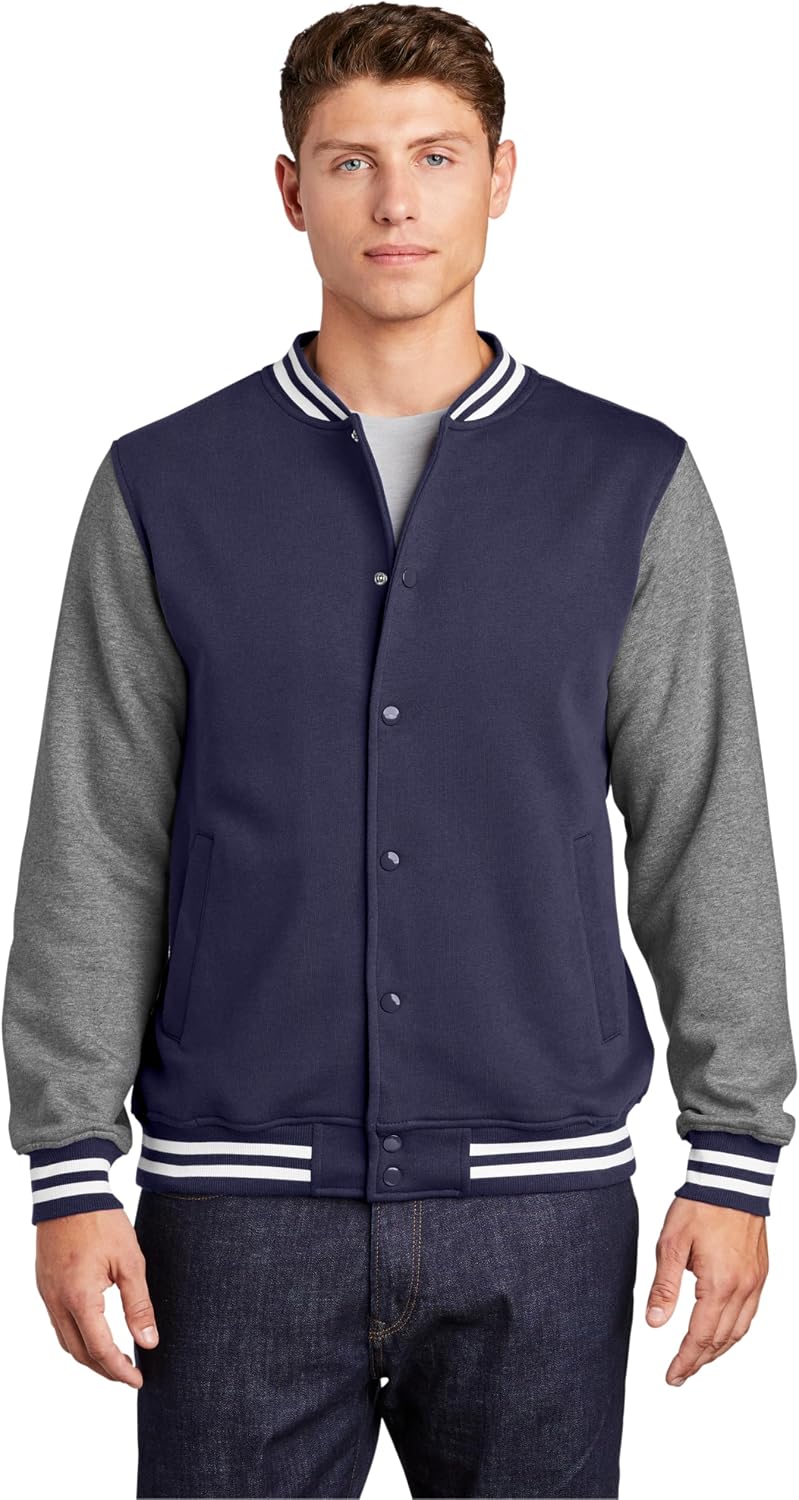 SPORT-TEK Unisex Fleece Letterman Jacket
