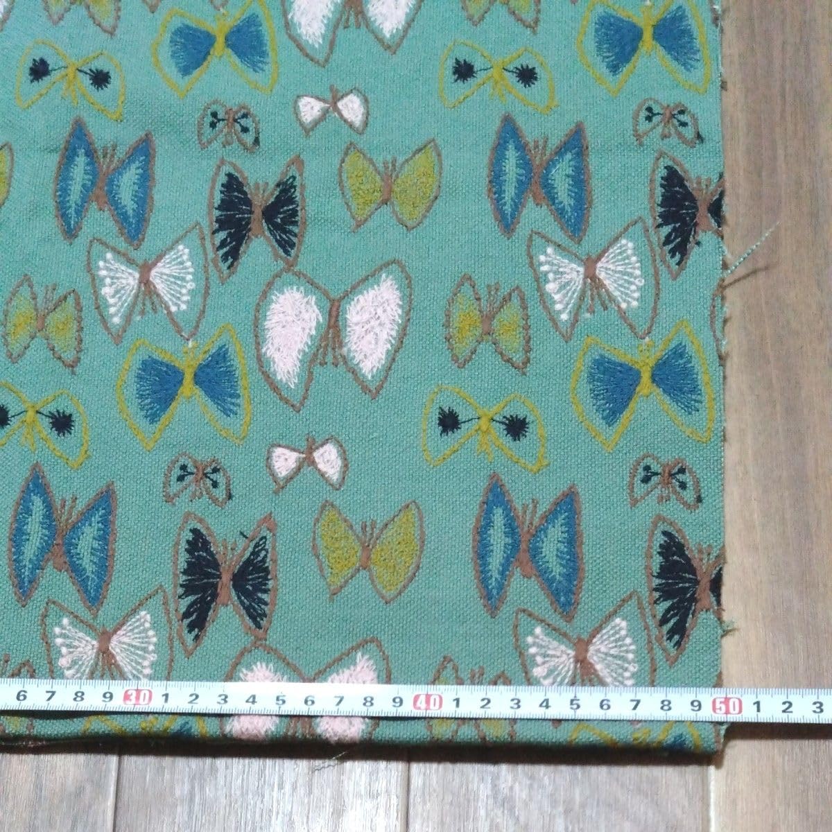 Amazon.co.jp: ミナペルホネン スカイフラワー green 生地 はぎれ 刺繍  