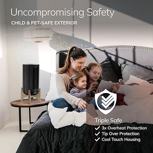 Miniatura 4 de Lasko Artisan Series CX16550 - Calentador oscilante de cerámica para el hogar, sala de estar, dormitorio, termostato, temporizador, 2 ajustes de