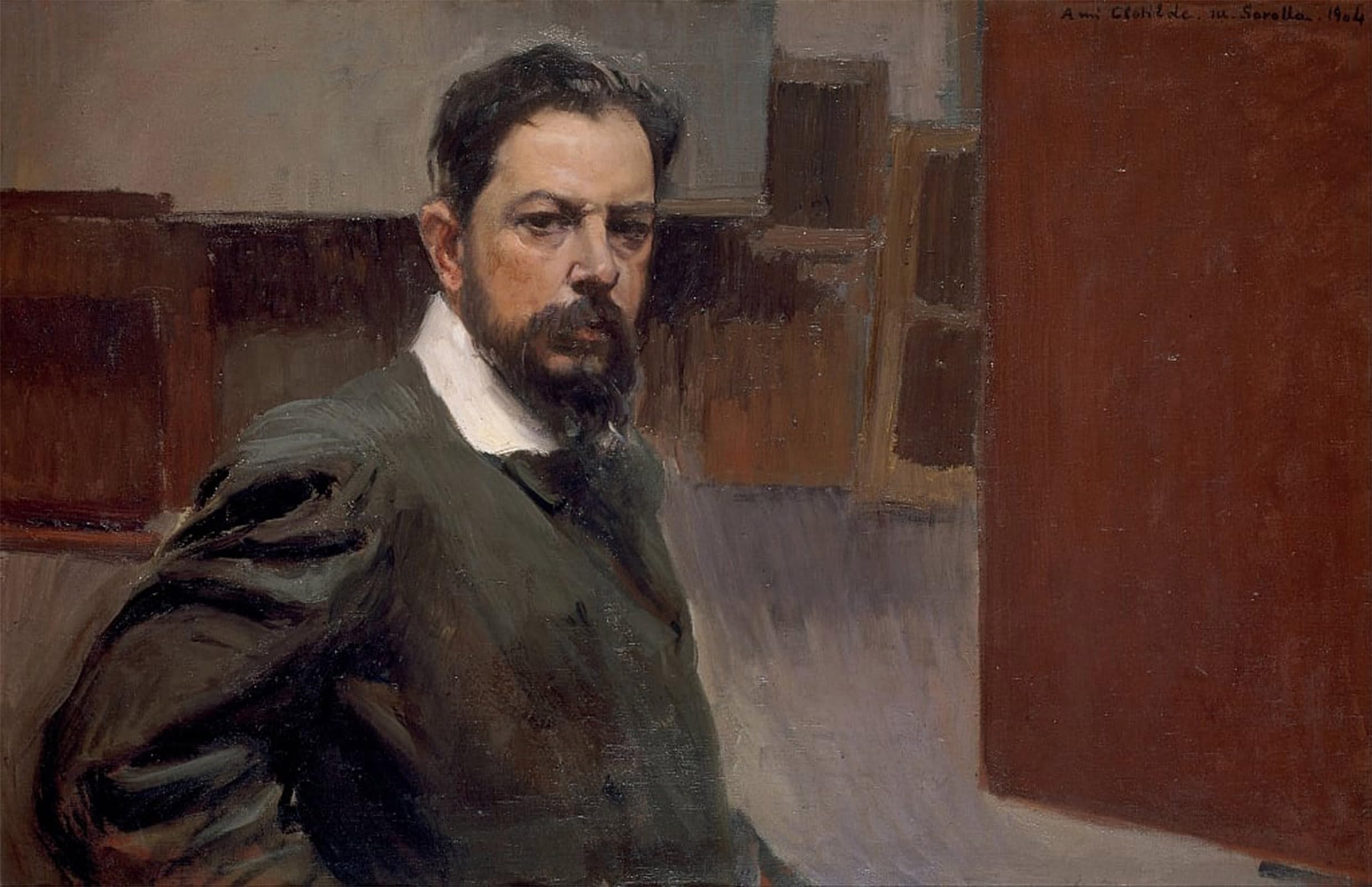 SERENDIPITP Vintage Picture Print on Canvas Wall Art Poster Self-Portrait by Joaquín Sorolla Artwork Print Poster for Wall Decor 60x90cm