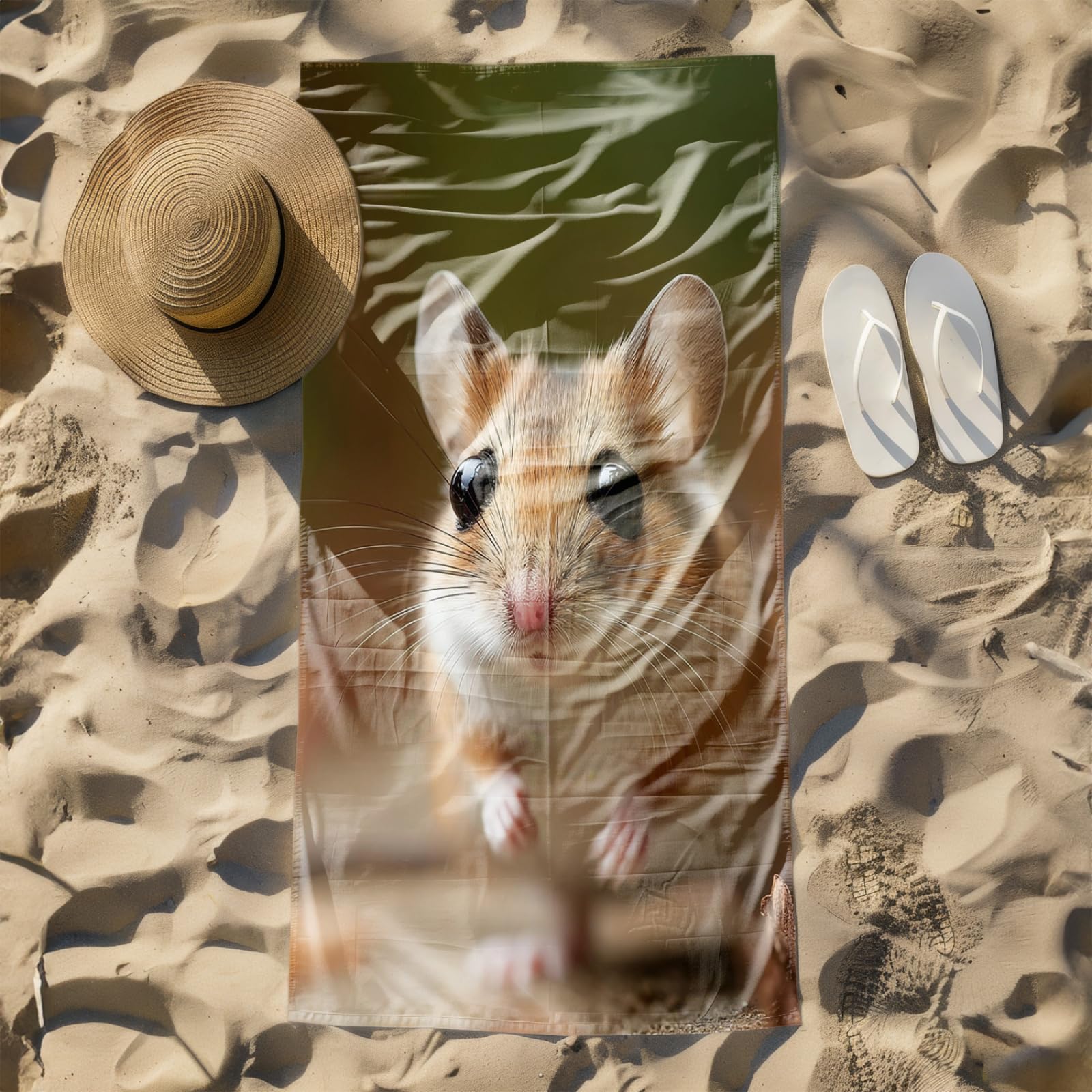 Générique Serviette de Plage 90X180 Animaux Bruns