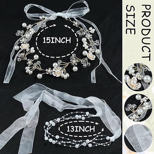Miniatura 4 de 2 tocados de flores de boda para niñas, diadema de princesa, accesorios para el cabello, tiaras de corona para mujeres, tocados para bodas, fiestas,