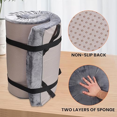 Miniatura 4 de Memory Foam Sleeping Pad Camping Mattress,3 Inch Thick Portable Floor Mat for Adult Waterproof Sleeping Mat Roll Up Floor Mattress Foldable