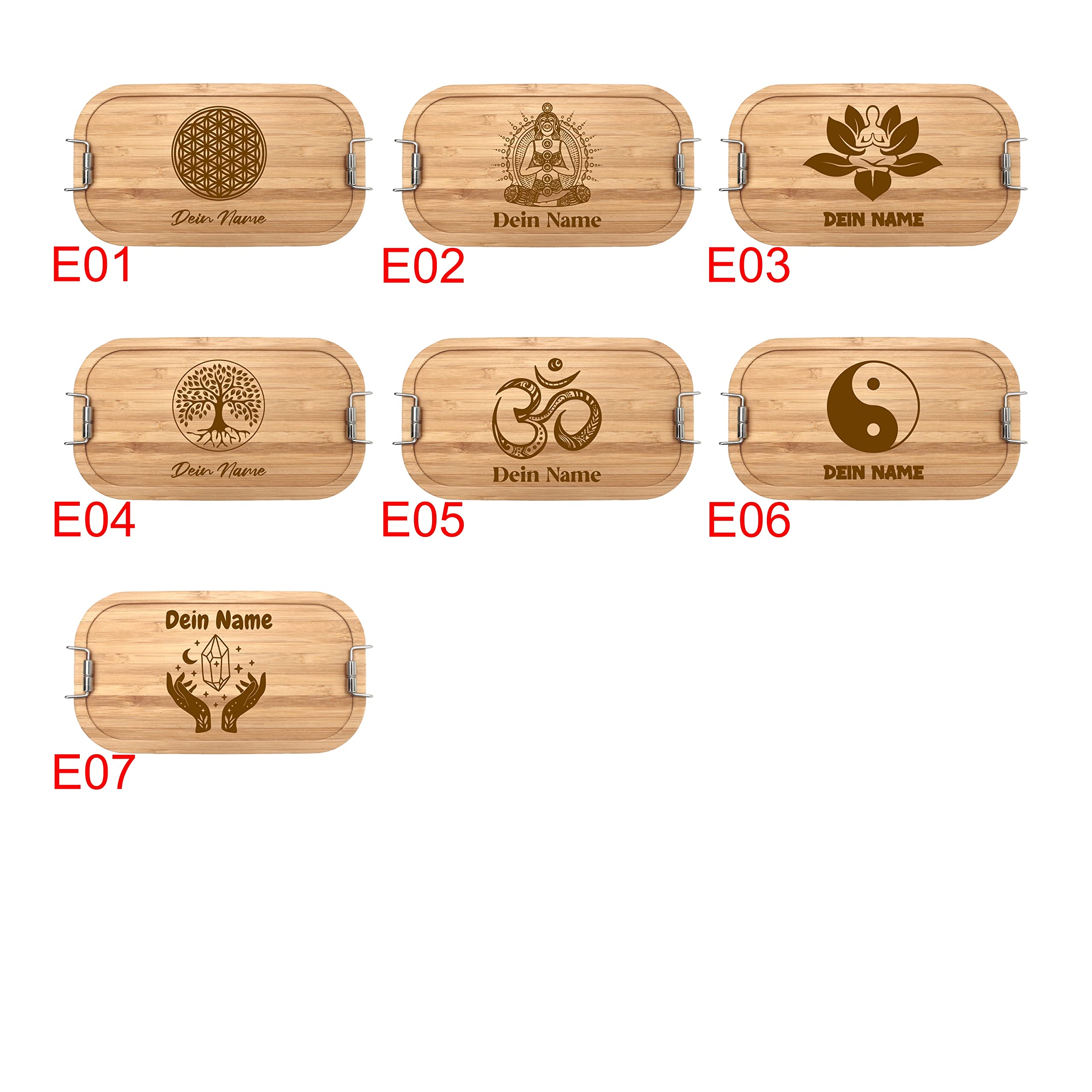 Generisch Personalisierte Brotdose mit Namen aus Edelstahl 1800ml, Edelstahl Lunchbox personalisiert mit Motiv für Kinder und Erwachsene (1800ml)…