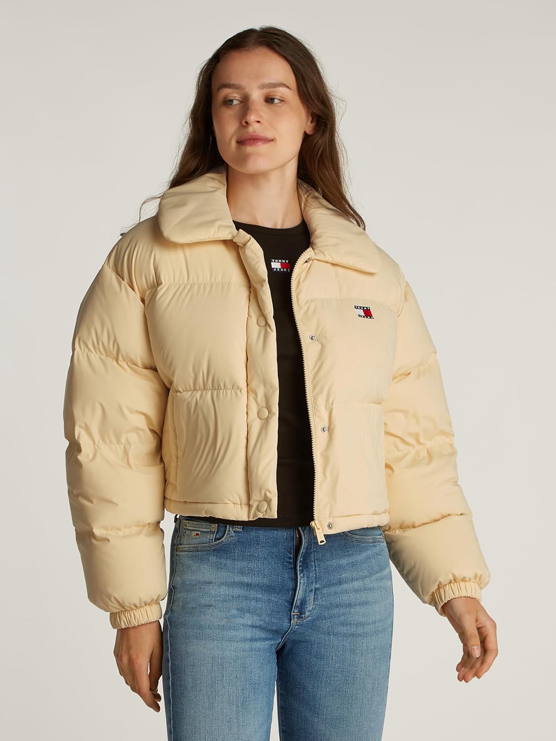 Tommy Hilfiger Adaptive TJW CRP BADGE COLLAR DOWN PUFFER Ceket Kadın