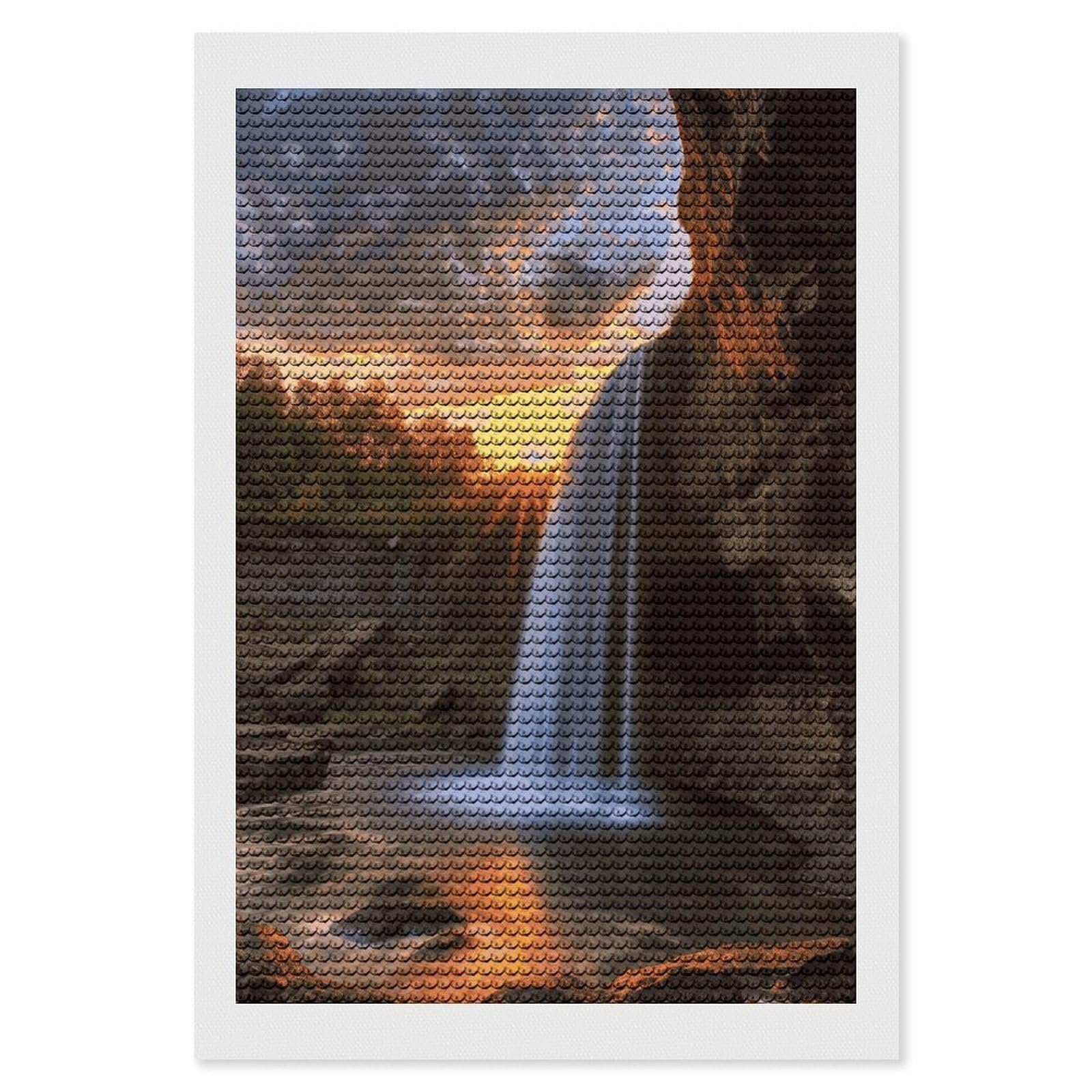 FekiLoot Waterfall at Sunset Diamond Art Kits for Adults Diamond Painting Kits for Beginners DIY Diamond Art Kits Round Full Drill Diamond Dot Gem Painting for Home Wall Decor Gift 8"x12"