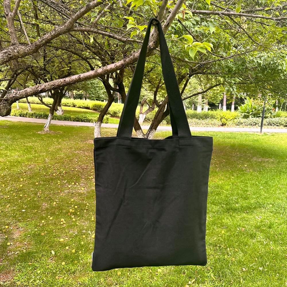 12OZ 100% Cotton Canvas Reusable Grocery Shopping Bags Plain Bag to Decorate Crafts DIY, Multi Purpose Tote Bag - Image 6
