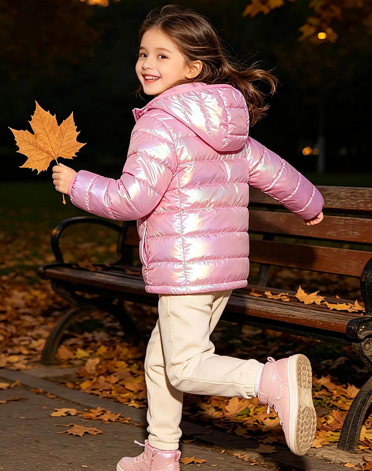 Lovekider Girls Winter Coat Shiny Gradient Lightweight Puffer Jacket 4-12Y image 4