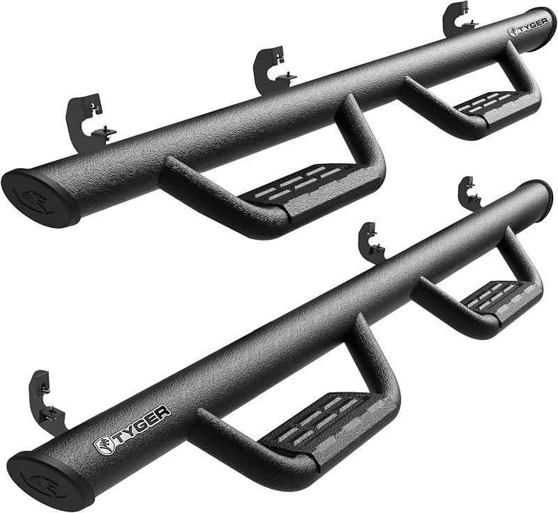 Tableros para correr Tyger Auto Tyger Access compatibles con Chevy Colorado GMC Canyon 2015-2026 | Cabina de tripulación | TG-AS2C24002 | Riel de escalón negro texturizado