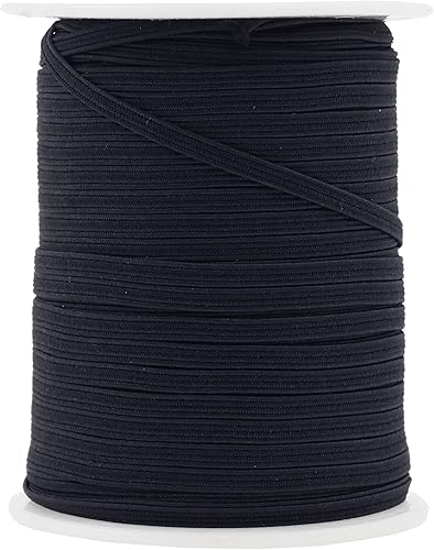 Vista 325 de Mandala Crafts - Rollo de cordón elástico plano para costura y manualidades Beige