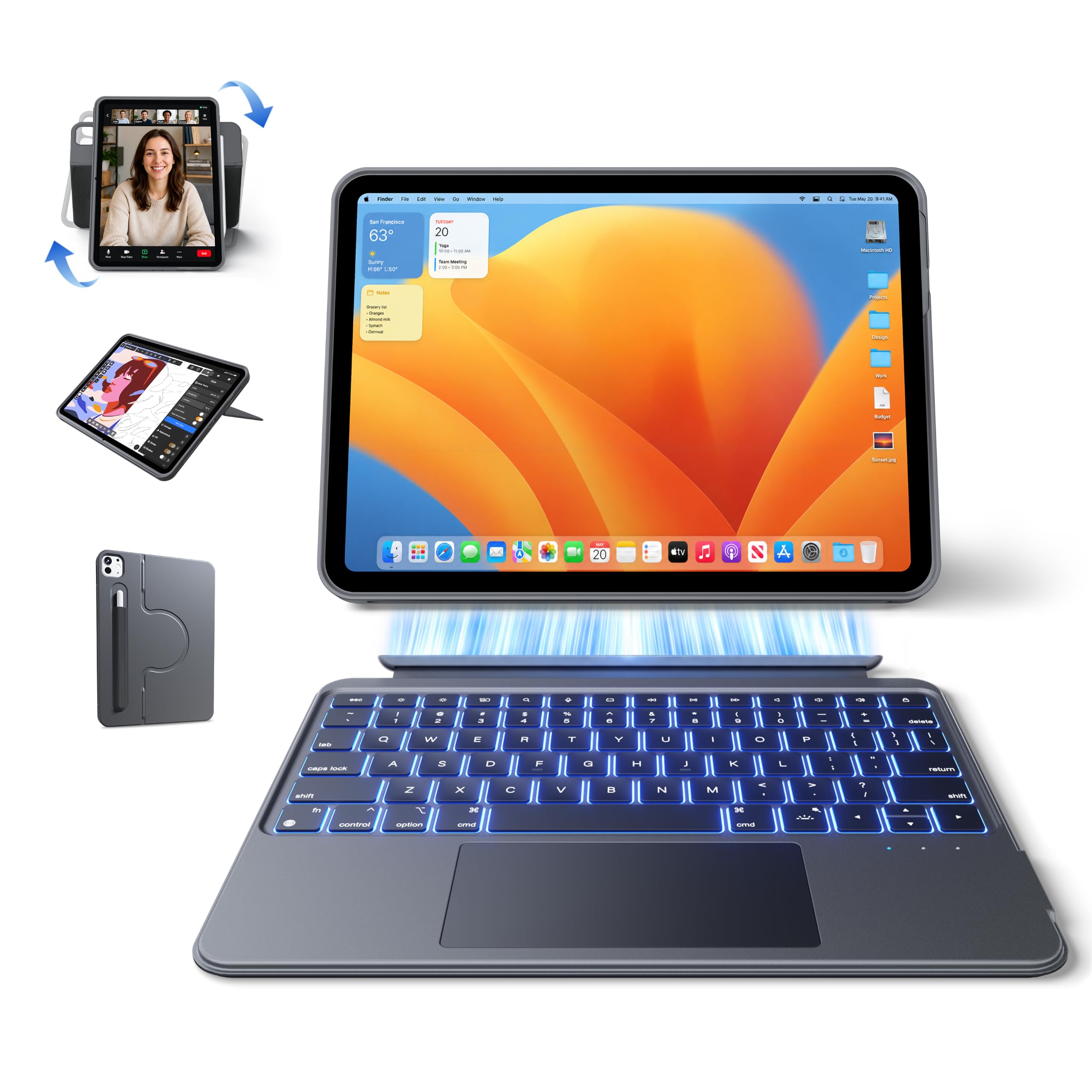 HOU iPad Keyboard Case 本体 Amazon.com: HOU Keyboard Case for iPad Air 11