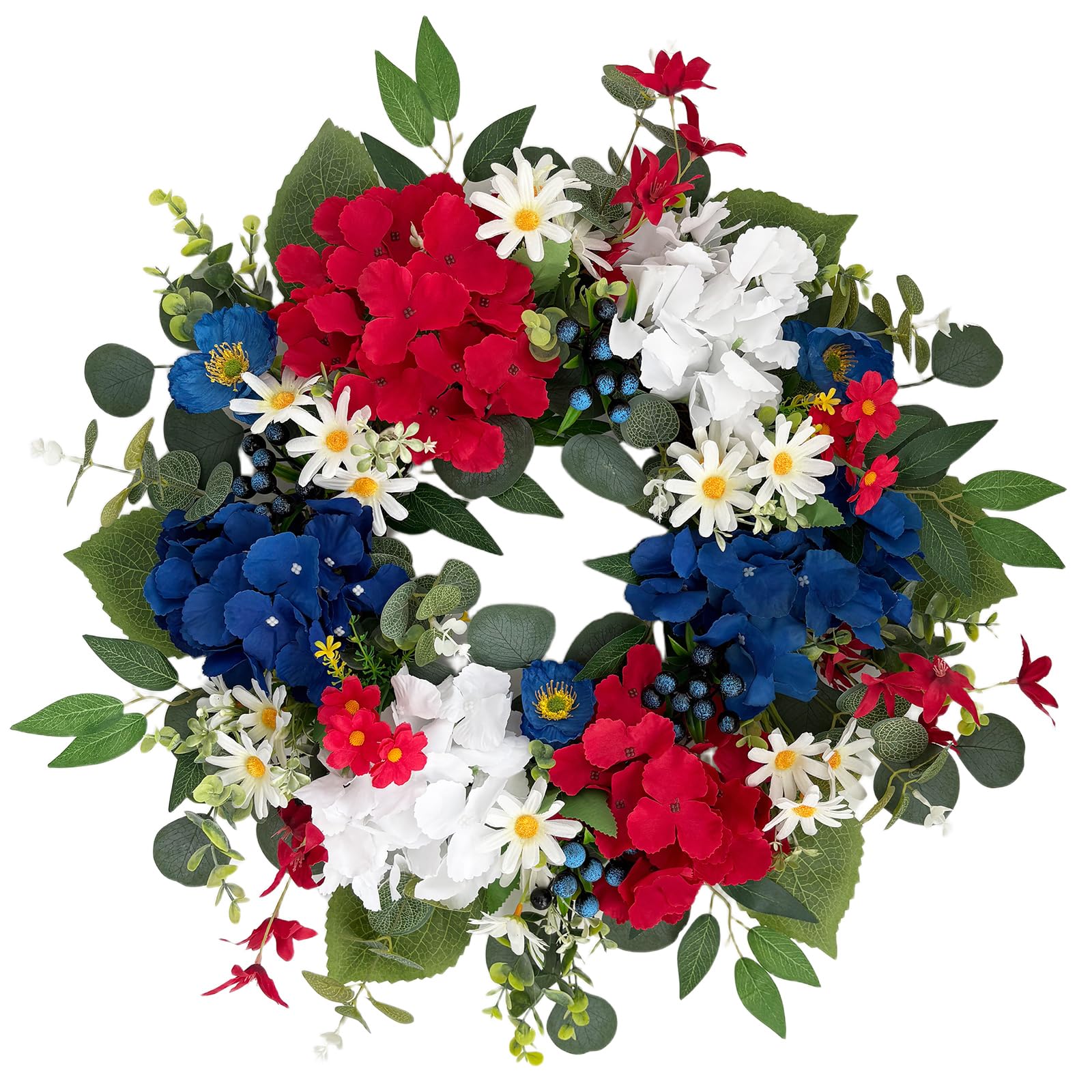 Ecerangus 20 Inch 4th of July Wreath