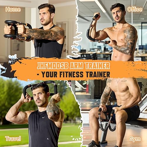 Miniatura 7 de Entrenador de brazo Twister, ejercitador de pecho de brazo giratorio de resistencia ajustable con póster de entrenamiento para hombres y mujeres,