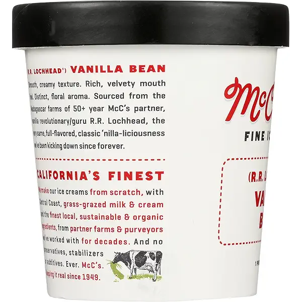 MCCONNELLS Ice Cream Vanilla, 1 PT 6