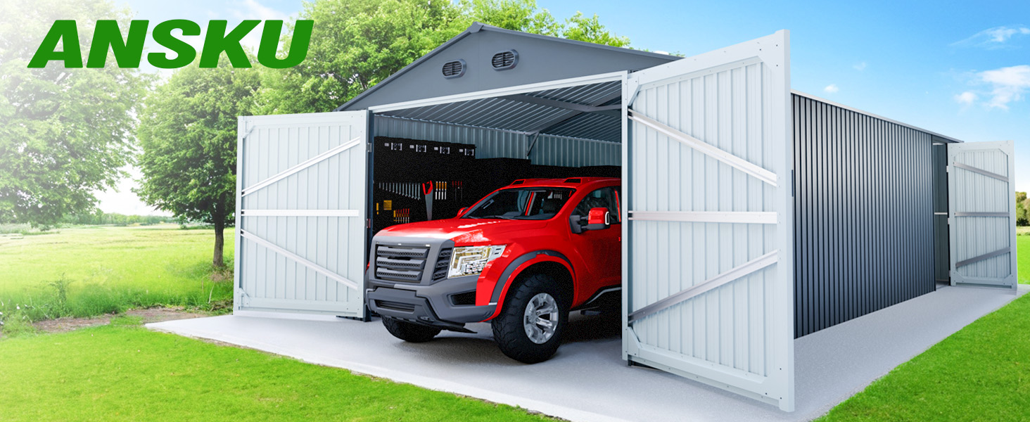 Amazon.com : 20 x 10 FT Outdoor Storage Shed, Large Metal Garden