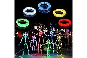 EL Wire 5 Pack: Portable Body Lights for All Occasions