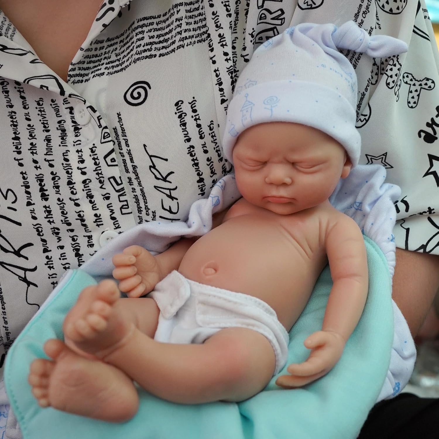 Newtotlove 12" Reborn Baby Dolls Boy, Full Silicone Baby Dolls, Realistic Soft Silicone Newborn Baby Doll, Real Full Body Silicone Baby with Feeding Accessories