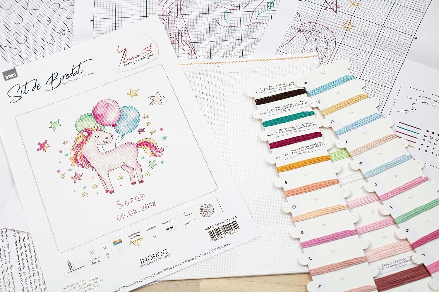 Luca-S B1149 Unicorn - Cross Stitch Kit