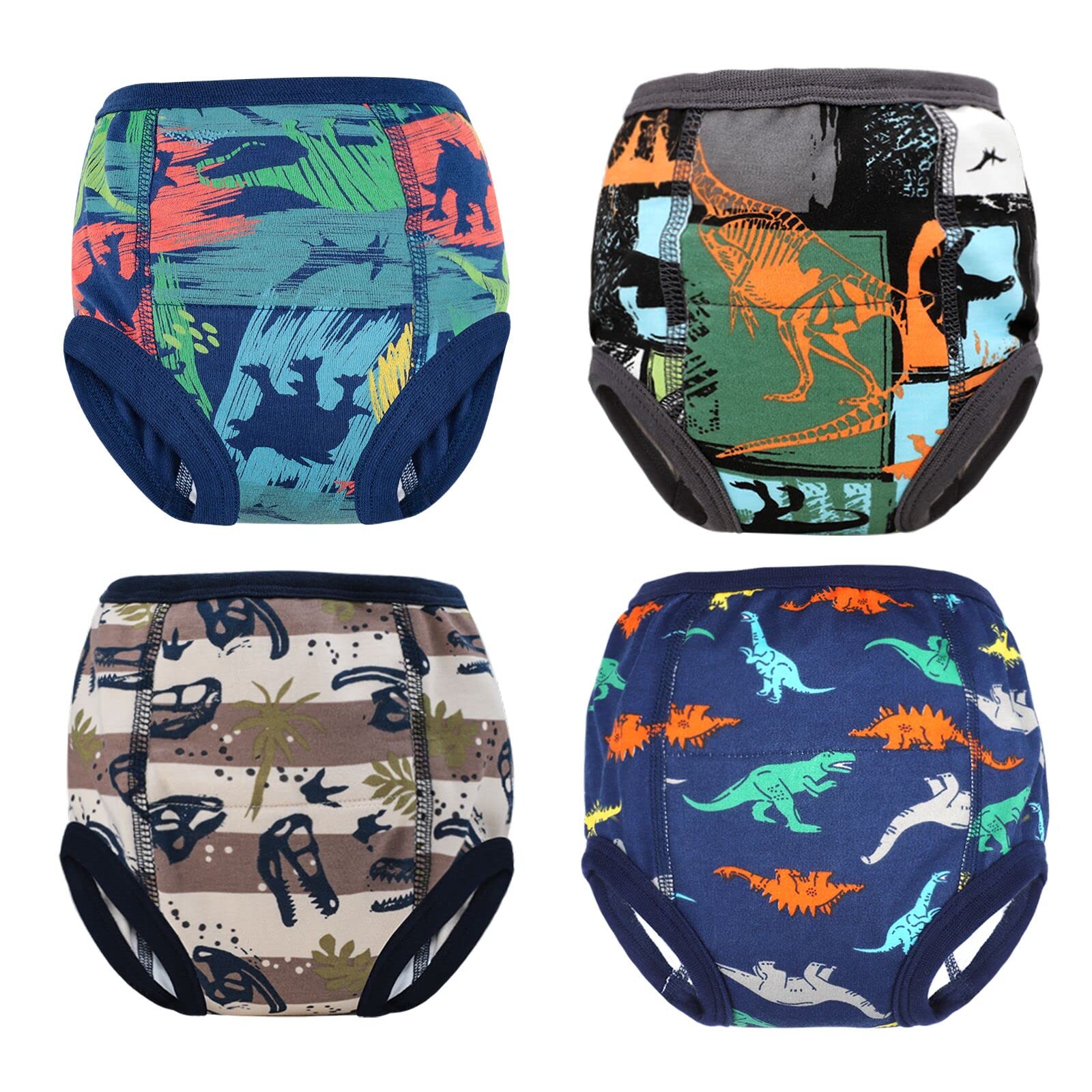 FLYISH DIRECT Pack of 4 Potty Training Pants - Cotton Baby Training Underpants Kids Toilet Training Underwear