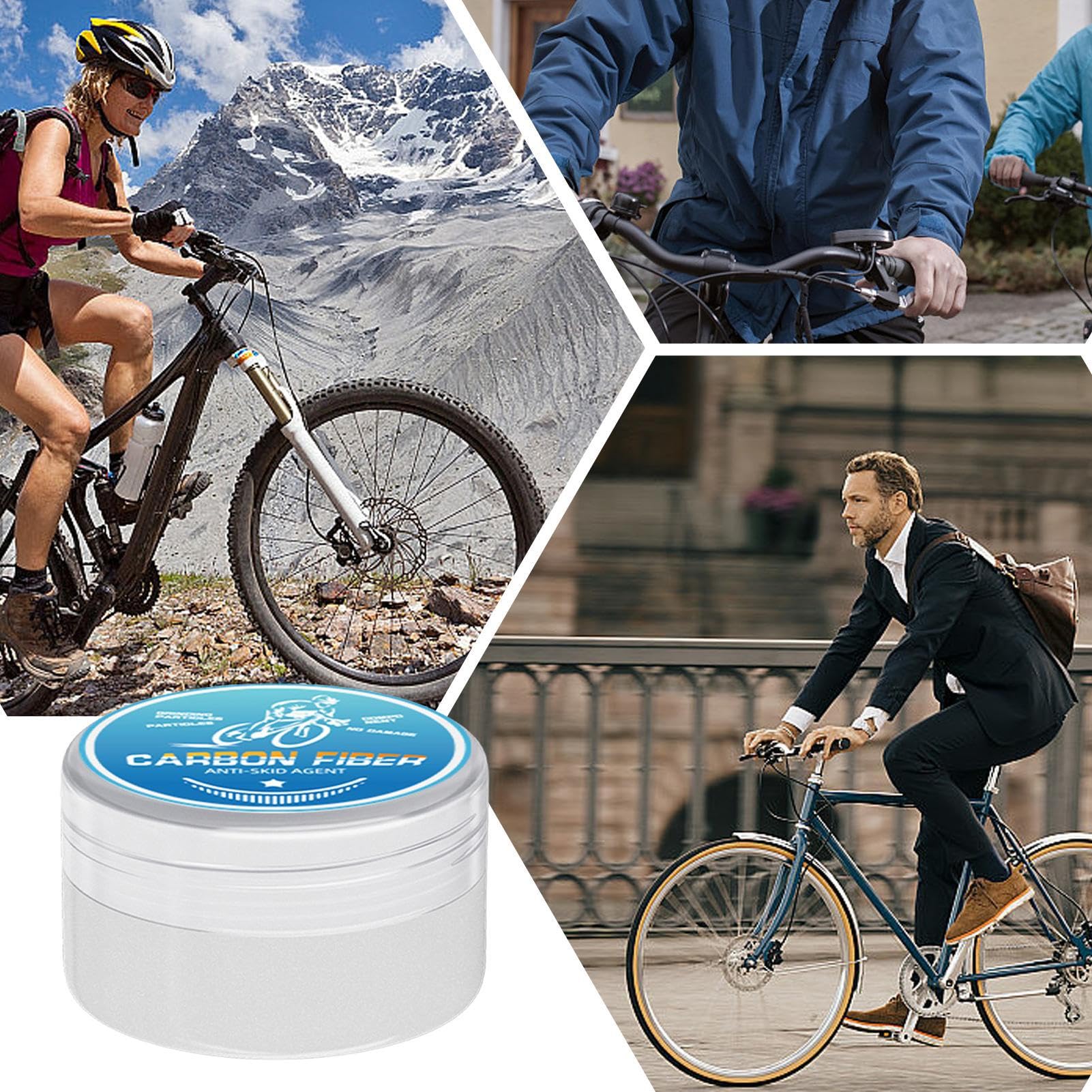 Pasta di attrito per bicicletta – 30 G in fibra di carbonio antiscivolo | Lubrificante resistente al calore per reggisella per bici da strada, di manutenzione lubrificante per mountain bike ad
