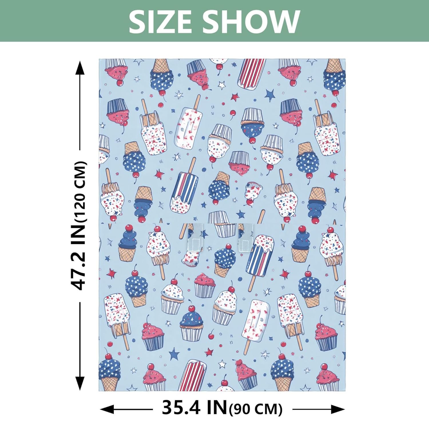 4th of July Ice Creams Car Seat Cover Baby Breathable Soft Infant Carseat Covers Canopies Babies Carrier Covers for Girl Boy