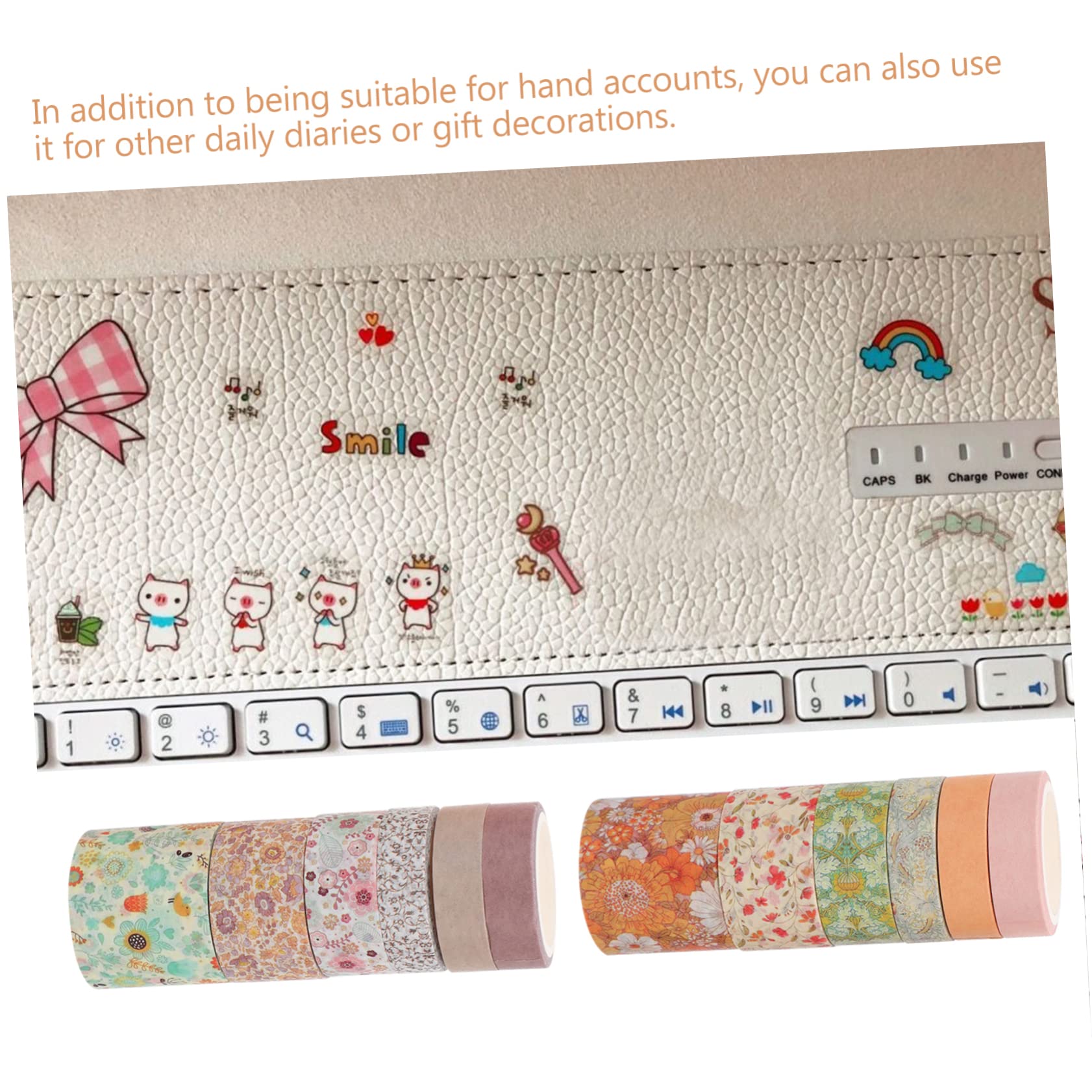 STOBOK 36rollen Washi Tape Dekorative Papierklebebänder Mit Floralen Motiven Für Scrapbooking Und -projekte Kreative Handbuchgestaltung Für Journals Und Bastelarbeiten