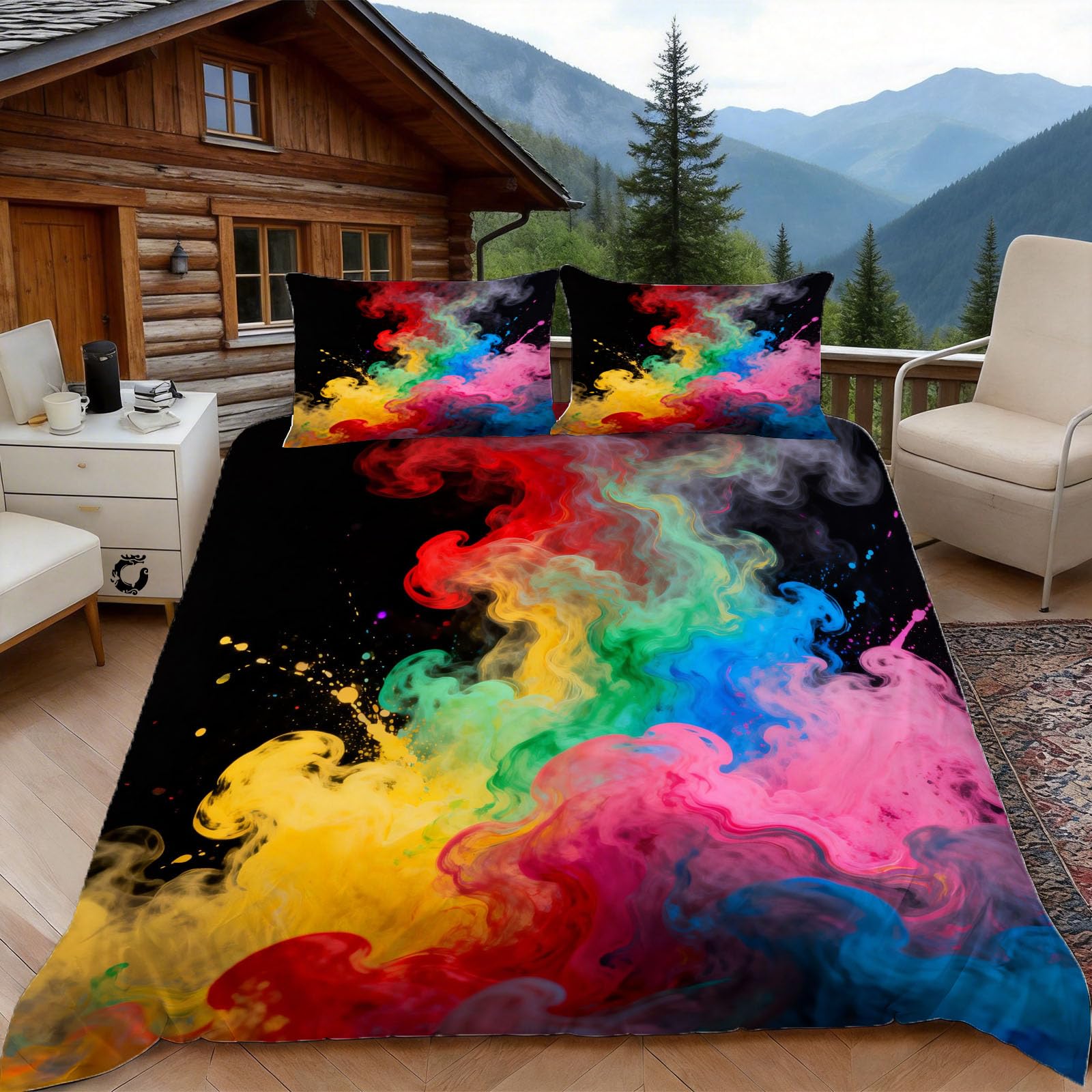 Housse de couette 220x240 en microfibre avec fermeture éclair pour un entretien facile