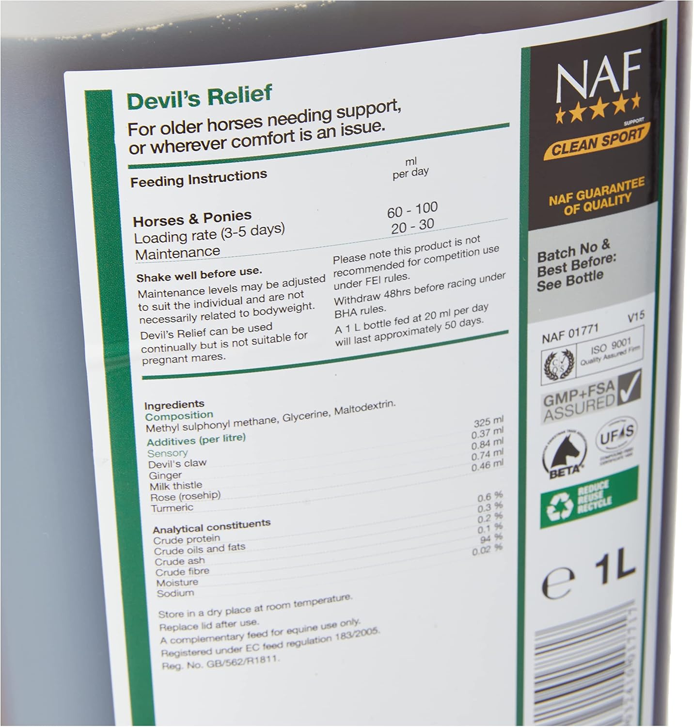 NAF Devils Relief 1L, Single Item
