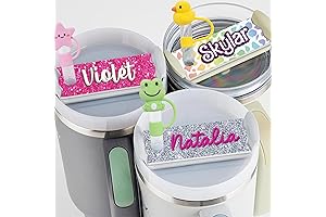 Personalized Stanley Cup Name Plate and Straw Cover: Tag Your Tumbler in Style!
