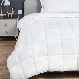 Sponsored Ad - Duvet Insert Full Size-100% Cotton Comforter Down Alternative White-Quilted Lightweight Duvet Insert Thin S...