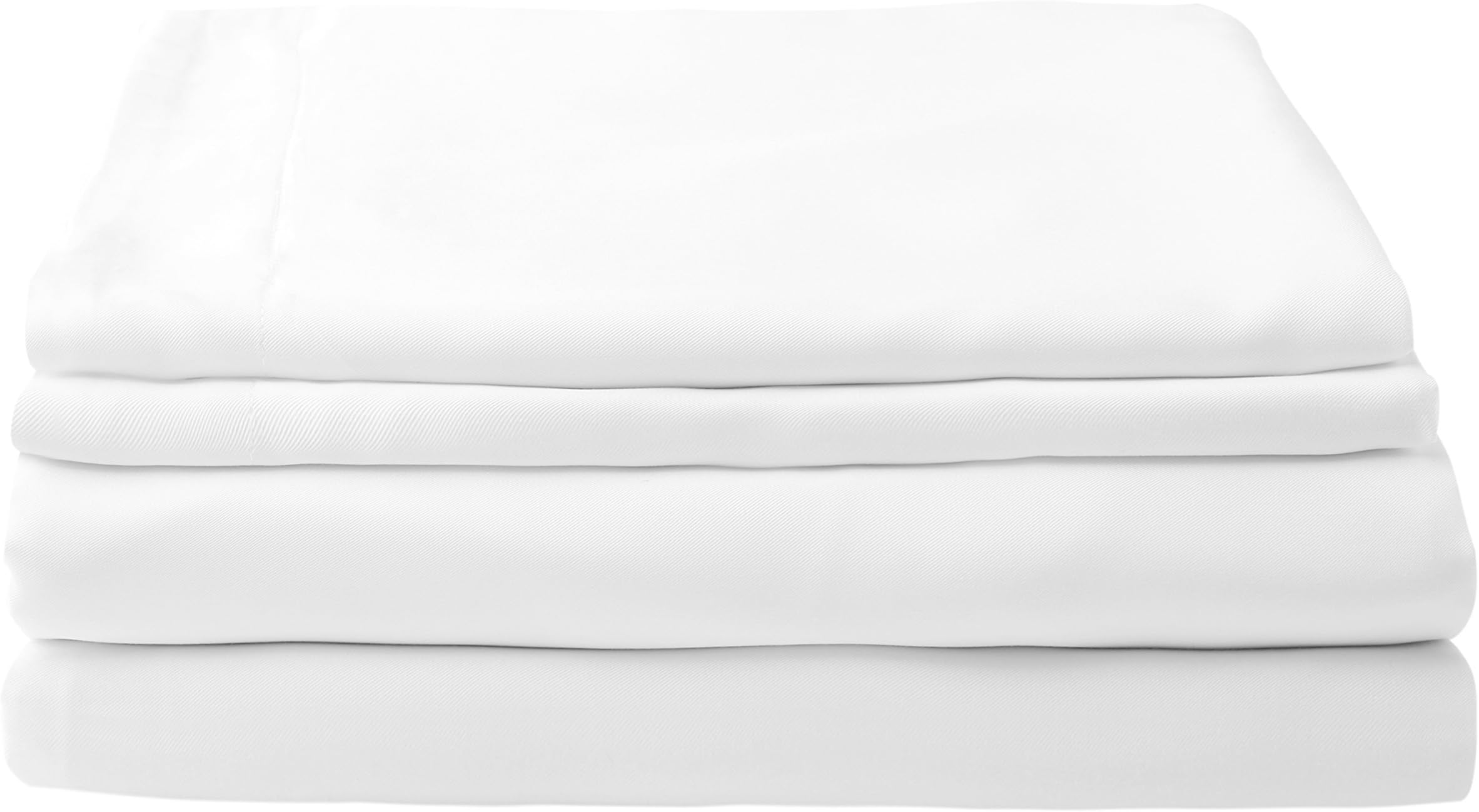 100% Bamboo Bed Linen - Luxury Duvet Cover Set -Double - Duvet Cover, Fitted Sheet, Pillowcases (Pure White)