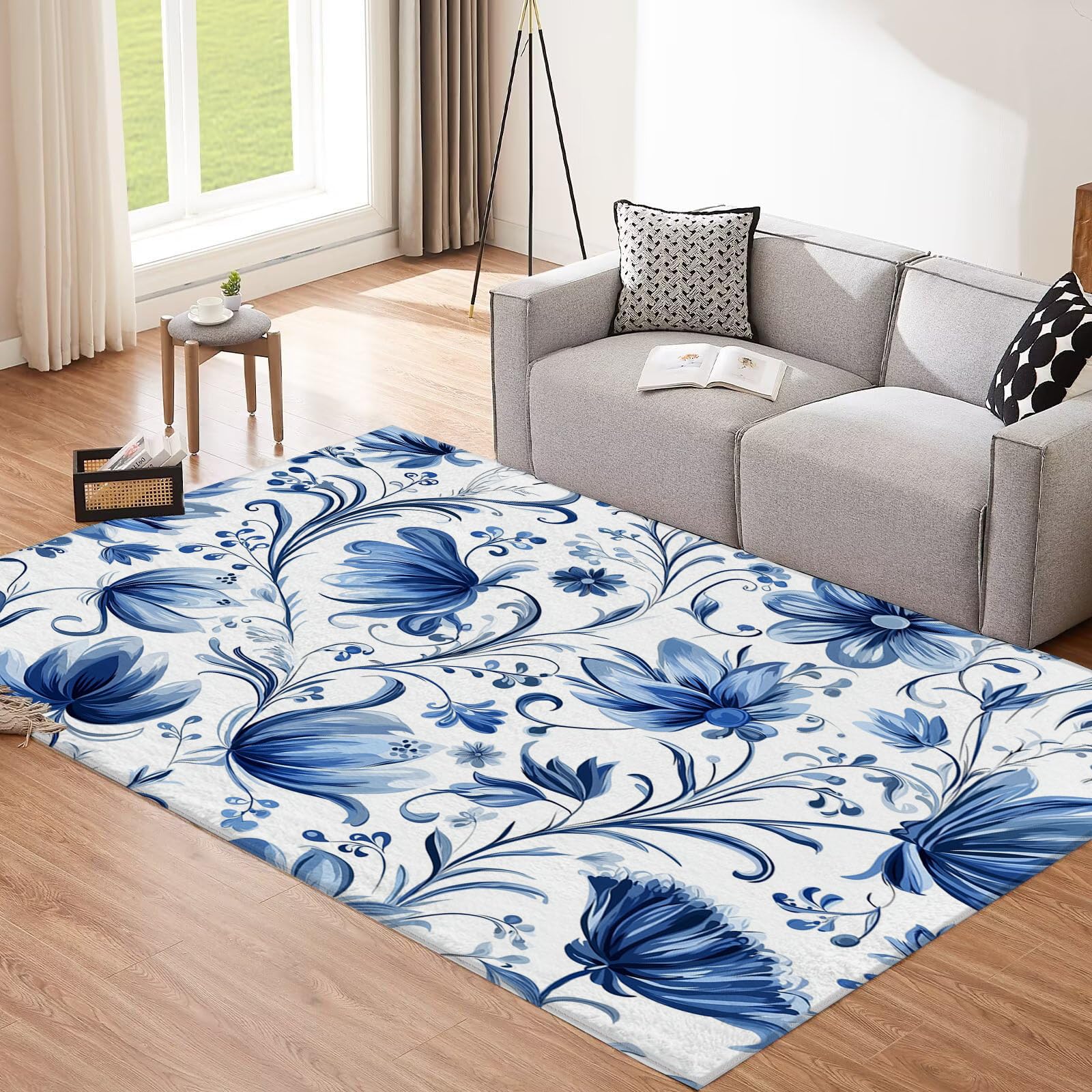 Tapis lavable en machine antidérapant contre les taches de la chambre d'enfant