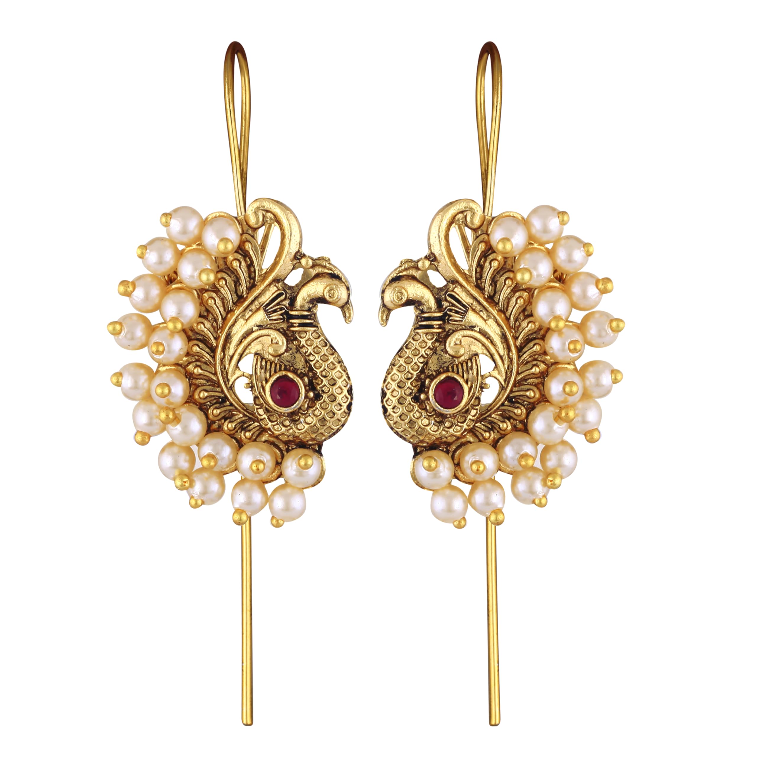 Vighnaharta Twinkling Bejeweled Pearl ear cuff for Women and Girls[VFJ2646ERG]-image-42