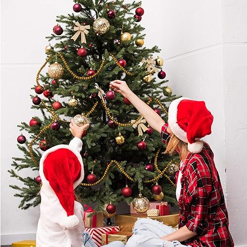 Miniatura 4 de Guirnalda de cuentas de madera de Navidad, guirnalda de cuentas de madera, decoración de árbol de Navidad para recuerdos de vacaciones, 12 pies