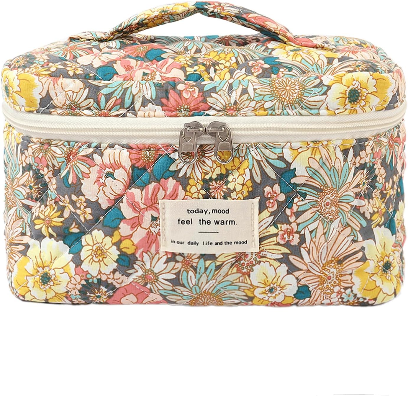 Byootique Plush Makeup Bag Open Flat Travel 