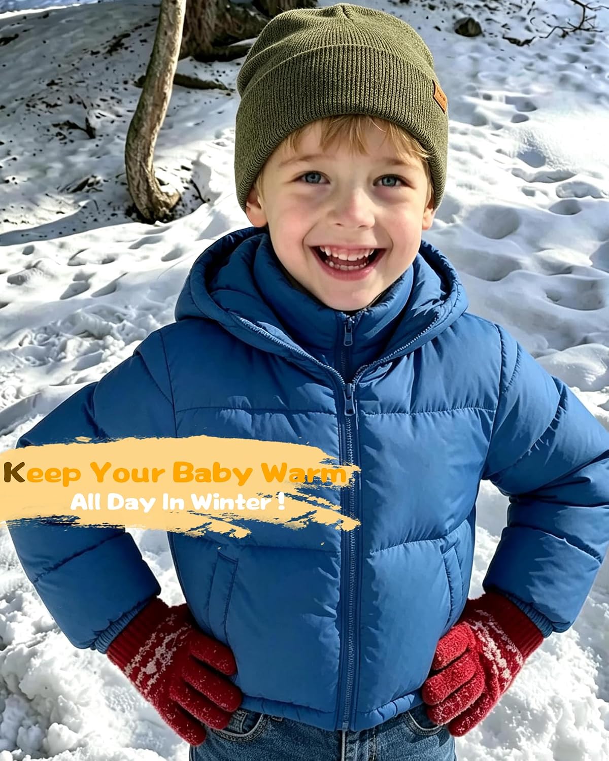 Baby Beanie Toddler Infant Winter Hats kids Warm Knit Caps for Boys Girls
