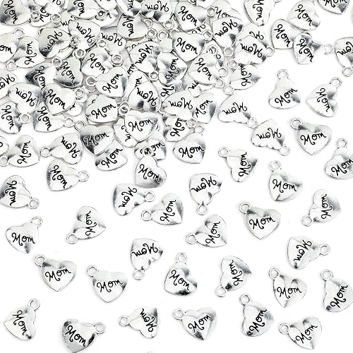 MARFOREVER 120 Pcs Mother's Day Charms for Jewelry Making, Antique