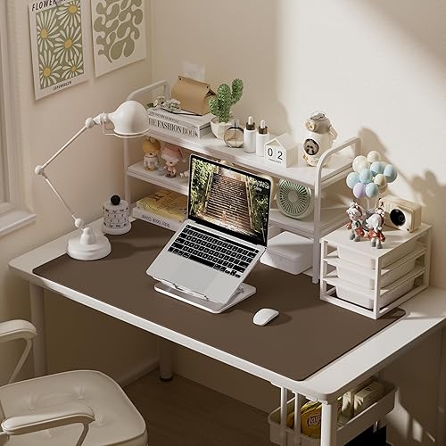 Miniatura 398 de Aothia Tapete protector de escritorio, alfombrilla para mouse, antideslizante, impermeable, de piel sintética, secante de escritorio, para Verde