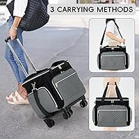 Vista 6 de Bolsa de mano con ruedas para profesores 2025 con organizador de archivos de acordeón