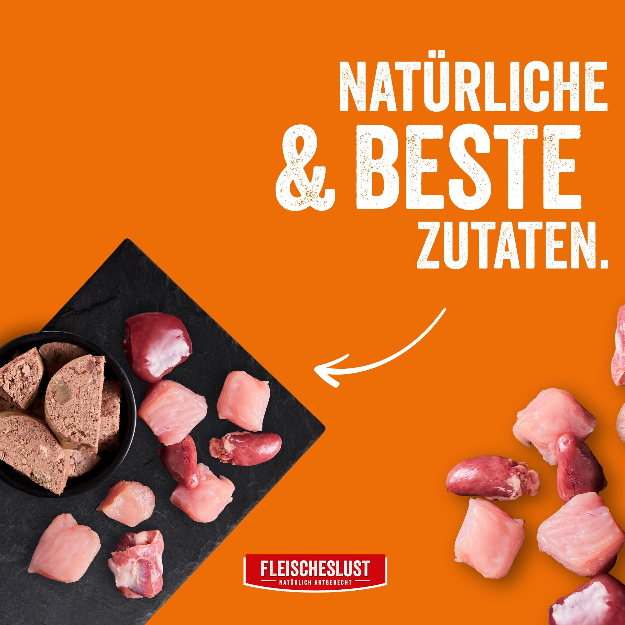 Steakhouse - Comida húmeda para perros y gatos (12 x 500 g), monoproteína, sin cereales, 14 salchichas de Fleischeslust